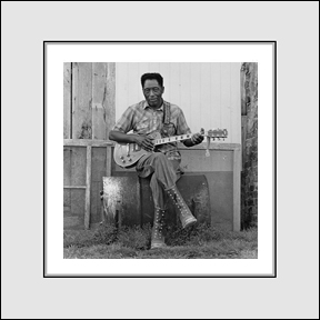 Blues exhibit photograph of R.L. Burnside by James Fraher